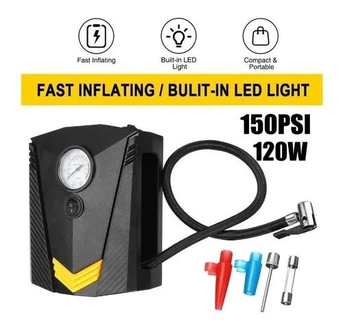 TurboMini Pro - Mini Compresor Portátil Auto Linterna 12v