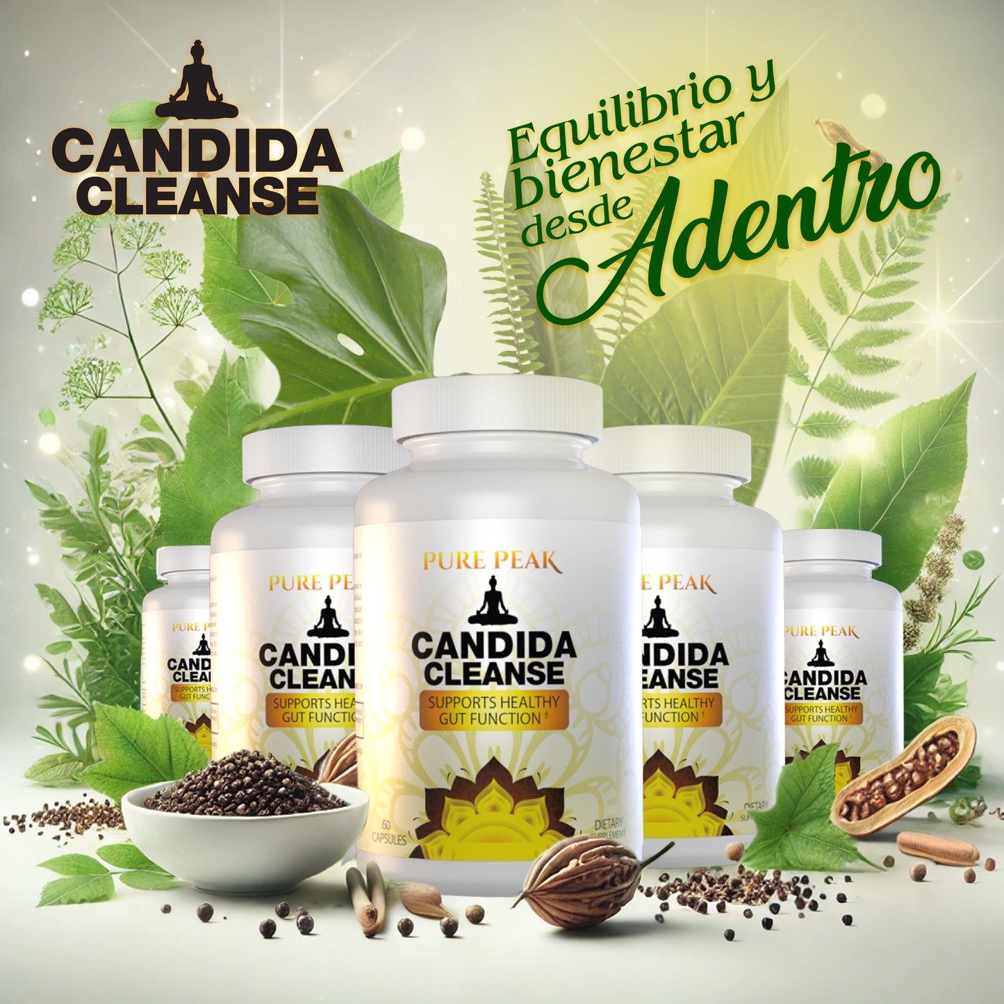 CANDIDA CLEANSE 60 CAPS - SUPLEMENTO ALIMENTICIO